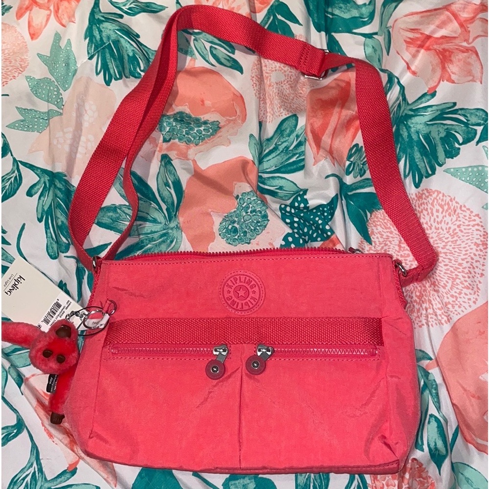 Kipling hot pink adjustable crossbody/shoulder bag